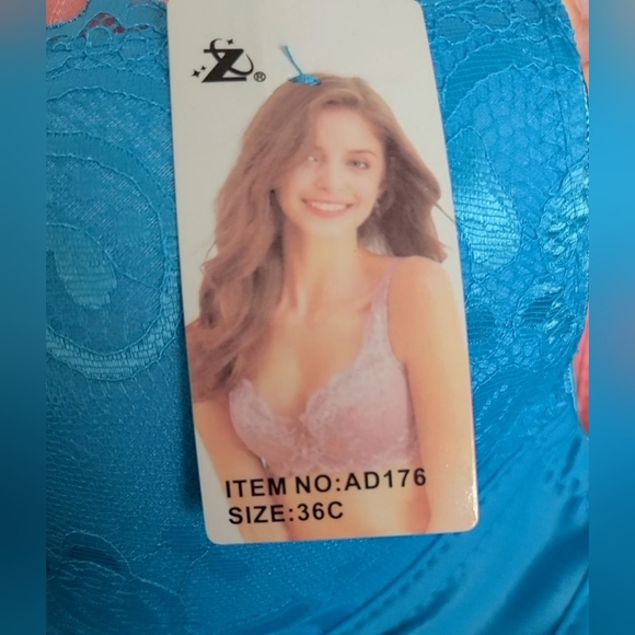 ZC Blue ANGELIC BEAUTY WIRED BRA - LINGERIA - Lace bra - Picture 9 of 11